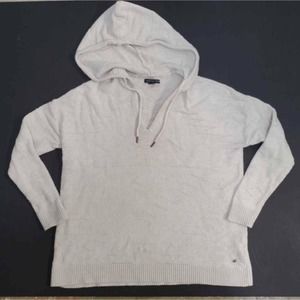 American Eagle Outfitters Womens XS Sweater Beige Cotton Wool Pullover Hoodie